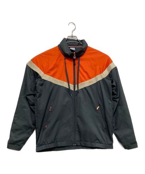NIKE（ナイキ）NIKE (ナイキ) ヴィンテージレザーライントラックジャケット グレー サイズ:Mの古着・服飾アイテム
