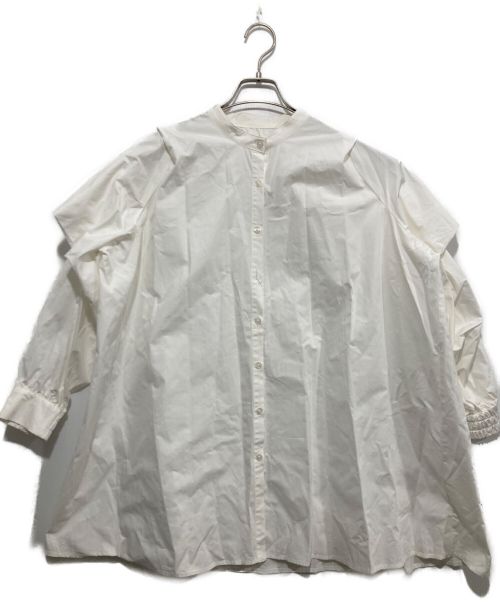 Ameri（アメリ）AMERI (アメリ) TUCK SLEEVE BACK GATHER TUNIC ブラウス ホワイト サイズ:FREEの古着・服飾アイテム