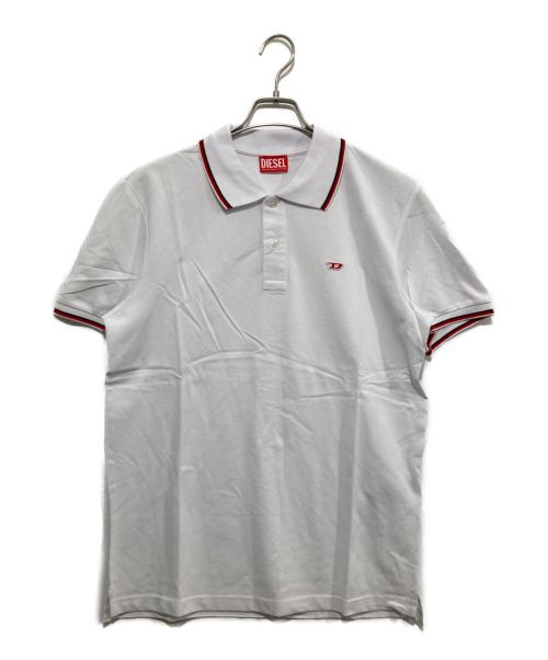 DIESEL（ディーゼル）DIESEL (ディーゼル) Dロゴポロシャツ ホワイト サイズ:Lの古着・服飾アイテム