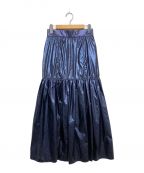 MAISON SPECIALメゾンスペシャル）の古着「Metallic Maxi Skirt」｜ネイビー