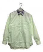 COMME des GARCONS SHIRTコムデギャルソンシャツ）の古着「襟プリントシャツ」｜黄緑