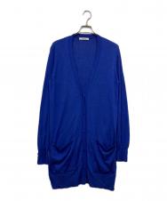 MaxMara (マックスマーラ) シルクカシミアロングカーディガン ブルー サイズ:L