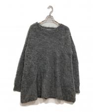 CLANE (クラネ) ボートネックシャギーニットワンピース / BOAT NECK SHAGGY KNIT ONEPIECE グレー サイズ:S