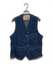 SUGAR CANE (シュガーケーン) ウォバッシュストライプワークベスト / WABASH STRIPE WORK VEST インディゴ サイズ:36