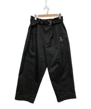 BAPE BLACK A BATHING APE (ベイプ ブラック ア ベイシング エイプ) ワイドパンツ ブラック サイズ:L