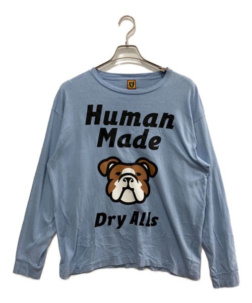 HUMAN MADE（ヒューマンメイド）HUMAN MADE (ヒューマンメイド) BULLDOGL/ST-SHIRT/ブルドッグロングスリーブティーシャツ/22SS/プリントカットソー ブルー サイズ:XLの古着・服飾アイテム