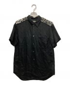BLACK COMME des GARCONSブラック コムデギャルソン）の古着「ショルダーファーS/Sシャツ/1S-B019」｜ブラック