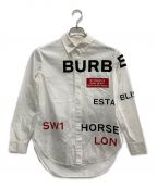 BURBERRYバーバリー）の古着「ホースフェリープリントシャツ/8015637」｜ホワイト