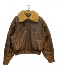 Wind Armor (ウィンドアーマー) レザーフライトジャケット ブラウン サイズ:M