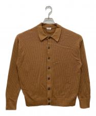 crepuscule (クレプスキュール) Stripe Mesh Knit Shirt ブラウン サイズ:1
