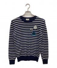 Saint Laurent Paris (サンローランパリ) ボーダーニット ネイビー サイズ:M
