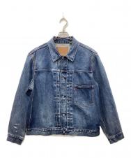LEVI'S PReMIUM (リーバイス プレミアム) JOURNAL STANDARD relume (ジャーナルスタンダード レリューム) 別注 1st JKT Selvedge リペア加工デニムジャケット インディゴ サイズ:L