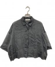 SACRA (サクラ) PREMIUM SILK COTTON CROPPED SHIRT グレー サイズ:38