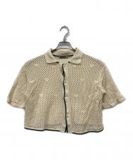 NKNIT (ンニット) mesh♡pattern KNIT shirt ブラウン×グリーン サイズ:1