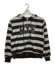 BYE jeremy (バイ・ジェレミー) ZIP UP HOODIE ブラック×グレー サイズ:M