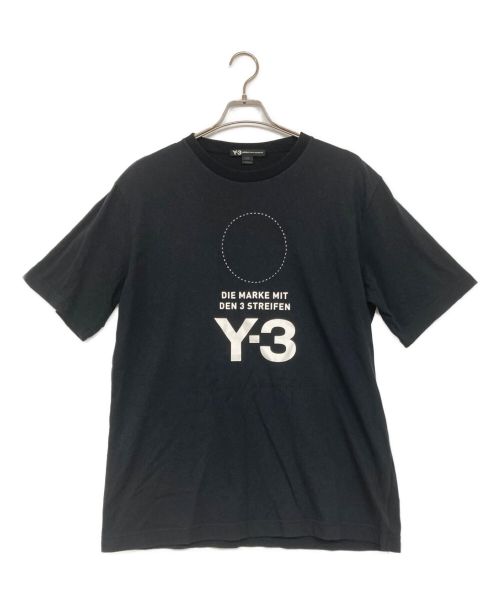 adidas（アディダス）adidas (アディダス) Y-3 (ワイスリー) Y-3 Stacked Logo Tee ブラック サイズ:Lの古着・服飾アイテム