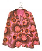 COMME des GARCONS HOMME PLUSコムデギャルソンオムプリュス）の古着「05SS ピンクパンサー期 花柄テーラードジャケット」｜ピンク