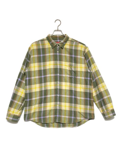 SUPREME（シュプリーム）SUPREME (シュプリーム) 23AW plaid flannel shirt(プレイド フランネル シャツ) グリーン サイズ:Lの古着・服飾アイテム