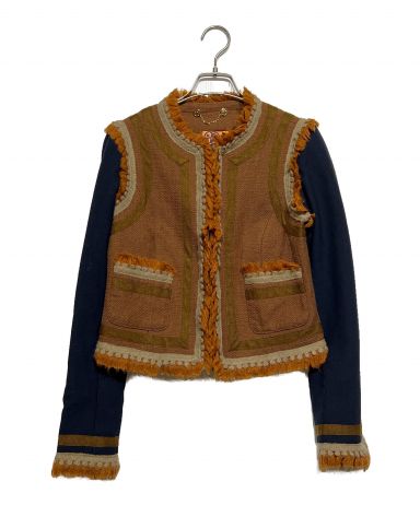 中古・古着通販】TORY BURCH (トリーバーチ) 切替フリンジジャケット 