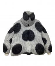 MARNI (マルニ) DINGYUN ZHANG 23AW ブラッシュドドット ショートパデットジャケットPIMA0076LT ブラック×ホワイト サイズ:M