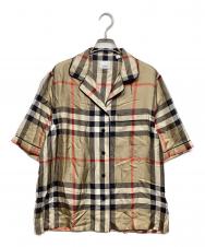 BURBERRY (バーバリー) ノヴァチェックサテンシャツ ベージュ サイズ:6