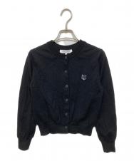 maison kitsune (メゾンキツネ) BOLD FOX HEAD PATCH REGULAR CARDIGAN ブラック サイズ:M