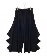 me ISSEY MIYAKE (ミーイッセイ ミヤケ) デザインプリーツワイドパンツ ブラック サイズ:不明