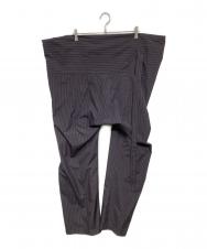 ISSEY MIYAKE MEN (イッセイミヤケメン) オーバーストライプパンツ レッド サイズ:Free