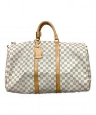 LOUIS VUITTON (ルイ ヴィトン) ダミエ・アズール キーポル50 ボストンバッグ アイボリー×ブルー