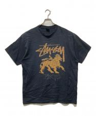 stussy (ステューシー) ラスタフラッグTシャツ ブラック サイズ:XL