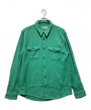 OUTERKNOWN (アウターノーン) Chroma Blanket Shirt / コットンシャツ グリーン サイズ:XL