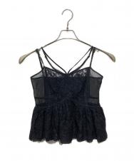 Ameri (アメリ) MEDI LINGERIE LIKE PEPLUM BUSTIER / レースキャミソール ブラック サイズ:OneSize