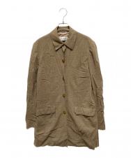 MaxMara (マックスマーラ) ウールチェックコート ブラウン サイズ:FREE