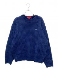 SUPREME (シュプリーム) Small Box Waffle Sweater ネイビー サイズ:L