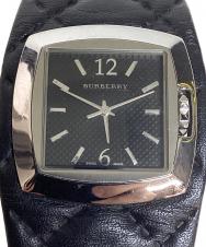 BURBERRY (バーバリー) ピアノレザーウォッチ/)	Cuff Watch Black Leather RUNNING ブラック