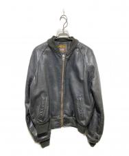 VANSON (バンソン) レザージャケット/Team Jacket ブラック サイズ:40