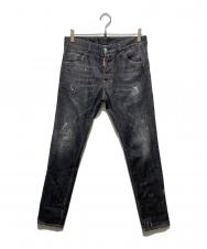 DSQUARED2 (ディースクエアード) ダメージ加工デニムパンツ/COOL GUY JEAN ブラック サイズ:46