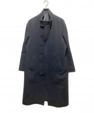 s'yte (サイト) DOUBLE-WEAVE MELTON STAND COLLAR COAT ブラック サイズ:3