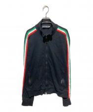 DOLCE & GABBANA (ドルチェ＆ガッバーナ) サイドラインジップ ブルゾン ブラック サイズ:56