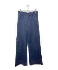 MARGARET HOWELL (マーガレットハウエル) COTTON LINEN TWILL/リネン混パンツ ネイビー サイズ:I