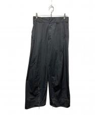 YUKI HASHIMOTO (ユウキハシモト) RAW EDGE TWISTED WORK PANTS BLACK ブラック サイズ:46
