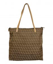 FENDI (フェンディ) ズッカ柄トートバッグ ベージュ サイズ:表記なし