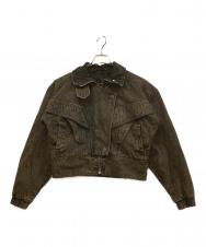 H&M (エイチアンドエム) LORENA SARAVIA デニムジャケット ブラウン サイズ:SIZE XS