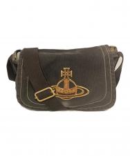 Vivienne Westwood (ヴィヴィアンウエストウッド) オーブキャンバスショルダーバッグ ブラック
