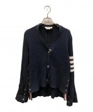 Thom Browne (トムブラウン) 4BAR コットンケーブルカーディガン ネイビー サイズ:1