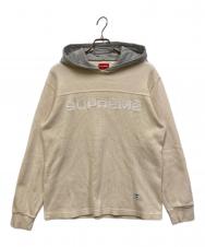 Supreme (シュプリーム) Hooded Waffle Ringer アイボリー サイズ:L