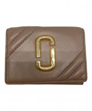 MARC JACOBS (マークジェイコブス) ザ グラム ショット ミディアム トライフォールド三つ折り財布 モカ