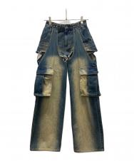 SPIRALGIRL (スパイラルガール) 2WAY カーゴオーバーダイデニム ブルー サイズ:S