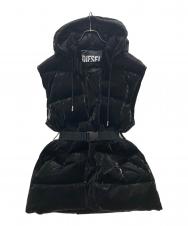 DIESEL (ディーゼル) ノースリーブダウンジャケット/W-LALLA-SL ブラック サイズ:S