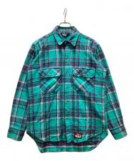 WOOLRICH (ウールリッチ) USA製チェックシャツ グリーン サイズ:M